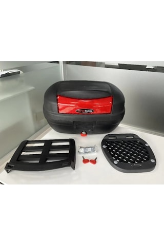 First Bag Motosiklet Çantası 48 Litre Kırmızı  Reflektörlü