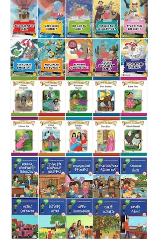 3. Sınıf Okuma Alışkanlığı Kazandıran Okumayı Sevdiren 30 Kitap + Kuru Boya Kalemi Hediyeli