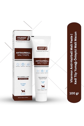 Vitarmor Anti-hairball Malt Paste Kedi Tüy Yumağı Önleyici Malt Macun