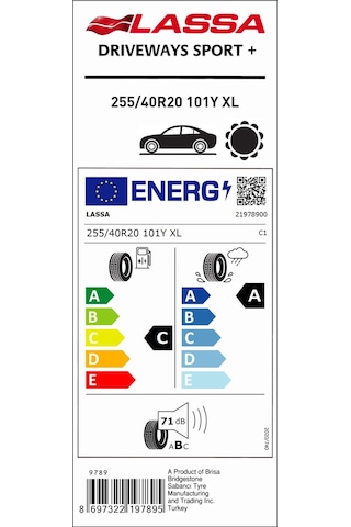 Lassa Driveways Sport Plus 255/40 R20 101Y XL Yaz Lastiği 2026