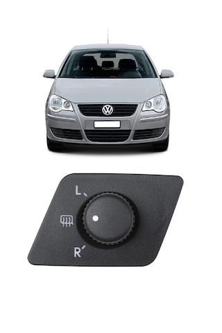 Vw Volkswagen Polo 2006- 2009 Uyumlu Dış Dikiz Ayna Ayar Kumanda Düğmesi 1o Pin 6q1959565