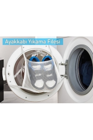 Hassas Çamaşır - Ayakkabı Yıkama Filesi Kapak Bağlamalı 35 X 20 Cm Diğer
