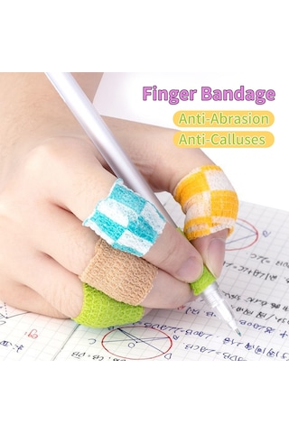 Lemestar "4 Rulo Kendinden Yapışkanlı Esnek Bandaj - Yazarken Nasır Önleyici Nefes Alabilir Okul Öğrencileri İçin"