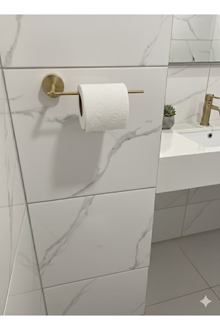 Atölye Asya Lüks Pirinç Tuvalet Kağıtlığı - Minimalist Altın Serisi Gold