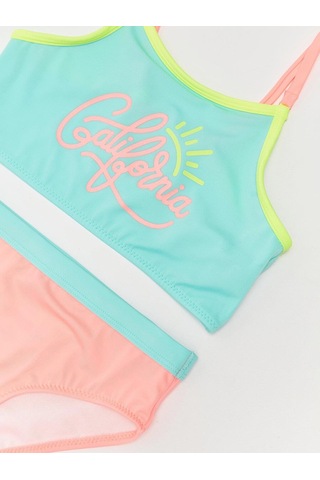 Deep Beach Baskılı Kız Çocuk Bikini Takım 001