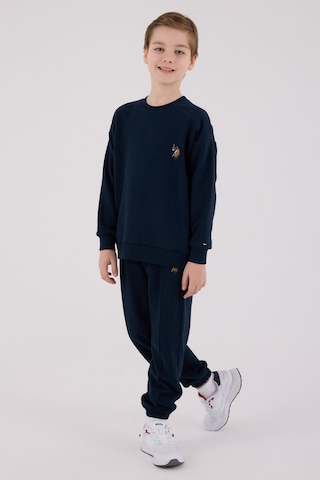 U.S. Polo Assn. Lisanslı Erkek Çocuk Alt Üst 2 Parça Eşofman Takımı Us2228 Lacivert