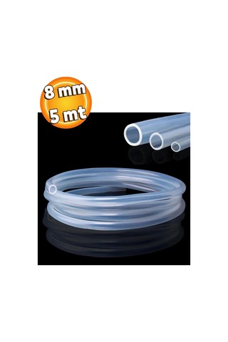 5 Metre Şeffaf Terazi Hortumu İç Çap 8 Mm Termosifon Otomobil Kapı Fitili