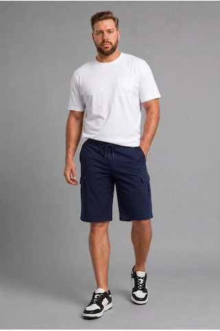 Defacto Relax Fıt Düz Paça Sweatshirt Kumaşı Uzun Şort H2058ax26smnv64 Lacivert-nv64