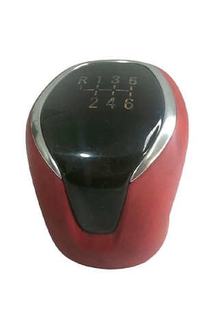 Opel Corsa Crossland Grandland X İçin Vites Topuzu Kırmızı Deri Siyah Kırmızı