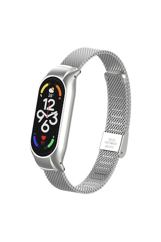 Xiaomi Mi Band 7 Uyumlu Krd-06 Metal Ardx Kordon-gümüş