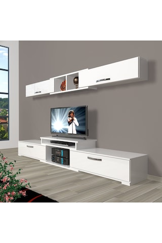 Decoraktiv Flex 5 Mdf Tv Ünitesi Tv Sehpası Beyaz