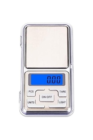 Dijital Hassas Terazi 0.01 Gr Hassaslık Mini Terazi 500gr. Kapasite Açık Bej