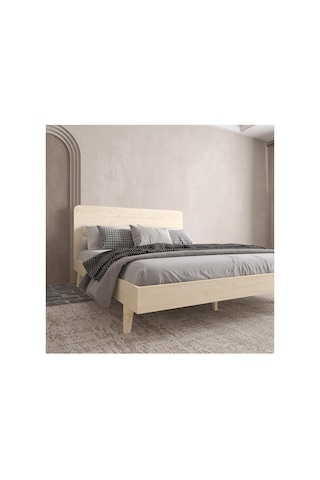 Renazzo Soft Wood Masif Ahşap Karyola Vernik 180x200 Vernik - 180 X 200