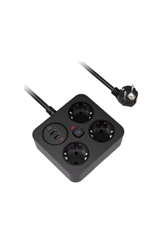 Aşırı Yük Koruyucu Avrupa Soket Kartı Tip-c Usb 2 M Uzatma Kablosu Emniyet Anahtarı İle 0.12 M