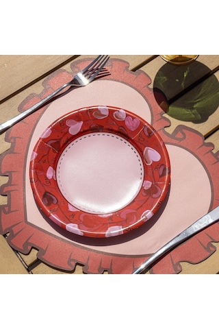 Love S Kağıt Tabak 21 Cm 12'li Paket Beyaz