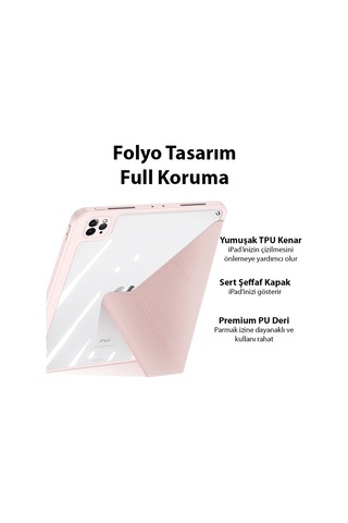 Dux Ducis iPad Uyumlu Pro 12.9 2022-2021-2020-2018uyku Modlu Kapaklı Kı