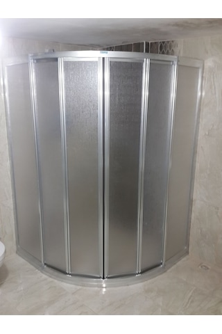Nokta Duşakabin 80 x 80 Oval Teknesiz Plastik Camlı Duşakabin Nd410 Şeffaf