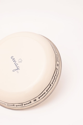 Mood Emaye Bowl Tabağı - Bowl Kase - Salata Kasesi - Sunum Kasesi 21cm Bej