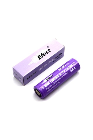 Efest Imr18650 2500 Mah 3.6V - 3.7V Flat Top Korumasız