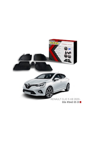 Renault Clio 5 Havuzlu 3d Paspas Niken Siyah 2019-