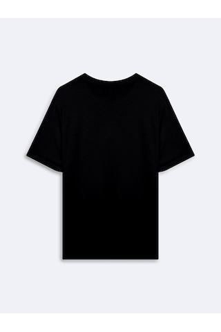 Ltb Flamlı Basic Siyah T-shırt Siyah