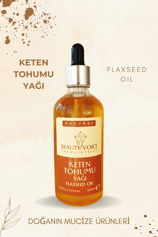 Beauty Voice Katkısız Keten Tohumu Yağı 100 ML