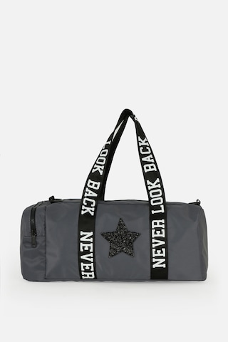 İcone Bag Çocuk Yıldız Logolu Spor Çanta, Çocuk Spor Çanta, Fermuarlı Detaylı Çocuk Spor Çanta Gri