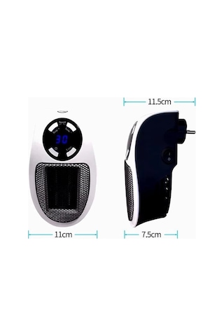Powermaster Pm-20327 500 Watt Priz Tipi Uzaktan Kumandalı Taşınabilir Isıtıcı Zamanlayıcı - Otomati