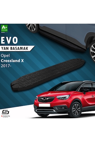 S-dizayn Opel Crossland X Evo Siyah Yan Basamak 173 Cm 2017 Üzeri