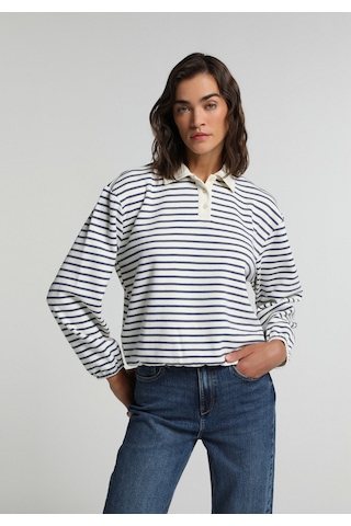 Colin's Colins Regular Fit Polo Yaka Çizgili Kadın Mavi Sweatshirt Cl1081731 Q1.v1 Inv İndigo