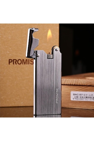 Çelik Depolu Promise Slim Çakmak Gümüş Grisi