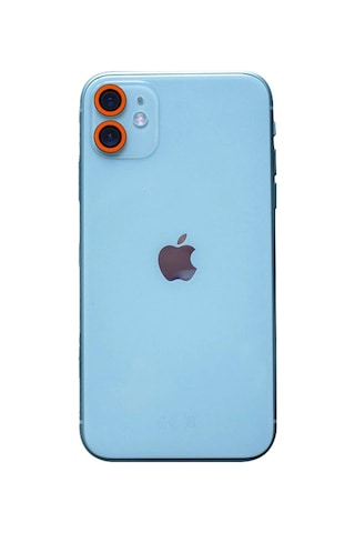 Apple İphone 11 Neon Fosforlu Kamera Lens Darbeye Dayanıklı Tam Uyumlu - Turuncu