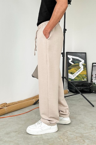 Taş Beli İpli Relaxed Pantolon Taş