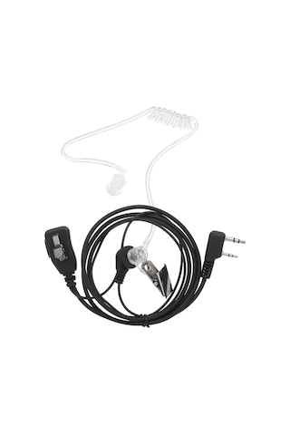 Springsun Kenwood, Baofeng, Retevis Uyumlu K Bağlantılı Radyo Kulaklığı - Radyasyon Koruma Hava Tüpü Fonksiyonu, Siyah, Model P200-pk01