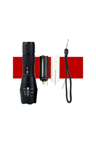 Cbtx Cree Xml-t6 Ayarlanabilir Odak Yakınlaştırmalı Ultra Parlak Led El Feneri Feneri Yalnız 18650 Sürümü