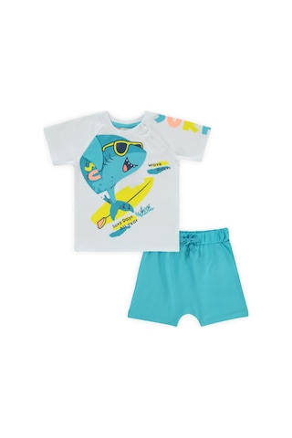 Civil Baby Surf Shark Baskılı 6-18 Ay Takım Beyaz