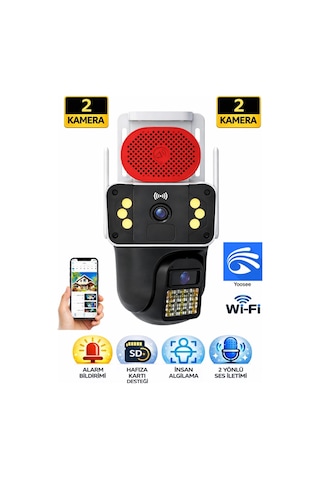 Blic Blm-94 6mp Çift Lens Wi-fi Hareketli Ptz Dış Mekan Güvenlik Kamerası