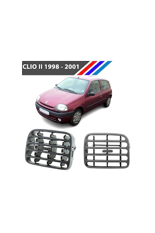 Clio 2 Havalandırma Izgarası Orta Sol Sağ Set Gri Renk 98 01