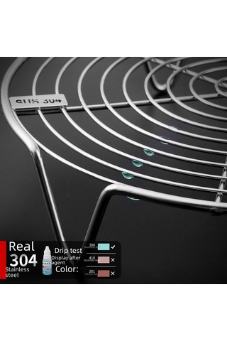 Youtek 304 Çelik Gıda Seviyesi Buhar Tabağı - Fırında, Mikrodalga Ve Tencerede Kullanıma Uygun 16x3 Cm Diğer