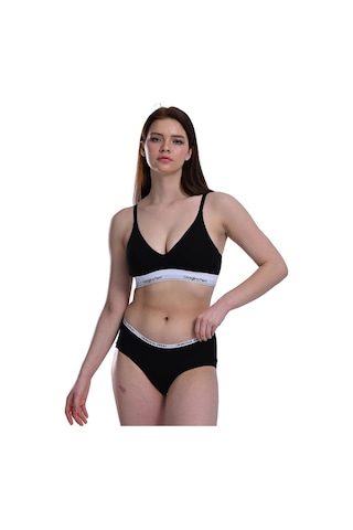 Likralı 6'lı Kutu Premium Günlük Kullanıma Uygun Bato Külot Amelıa G-008 E Siyah