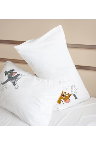 Bk Gift Kişiye Özel Eğlenceli Kedi Tasarımlı Pamuklu 2 Li Yastık Kılıfı Seti-4 50x70cm , Sevgiliye , Ev si, Tasarım Ev Tekstili