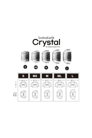 Crystal For Galaxy Uyumlu Buds 3 Pro Smoky Black Ml 2 Çift