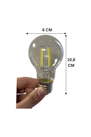 10 Adet Heka 6w 51w 6500k Beyaz Işık E27 Duylu Kalın Duy Led Şeffaf Ampul