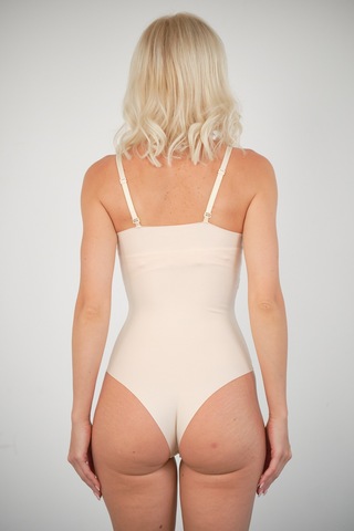 Mistirik Mazzola Model Dikişsiz Toparlayıcı Inceltme Etkili Çıtçıtlı Spor Body Ten Renk Ten