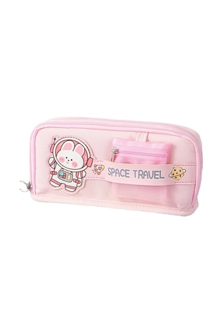 Agoodshop Büyük Kapasiteli Figürlü Kalem Kutusu - Pembe 3bp-yeşil