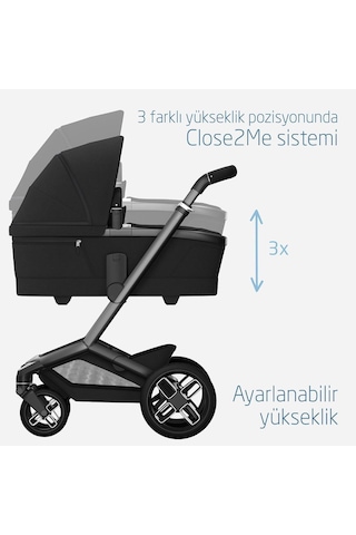 Maxi- Cosi Fame Yatış Pozisyonu Ayarlanabilir Ekstra Geniş 0- 9 kg Portbebe Twillic Black