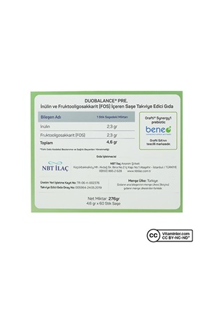 Nbt Duobalance Pre Probiyotik 60 Saşe