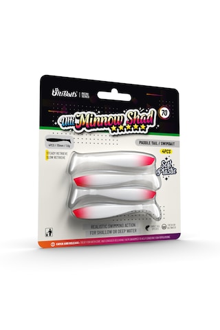 Ulti Baits Minnow Shad Silikon Balık 70mm 1,6gr 4 Adet, Ub-c13