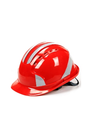 Singree Abs Emniyet Kaskı - Konforlu, Havalandırmalı, Çoklu Darbe Emici, Şok Dirençli, Reflektif Kırmızı 112 Karakter