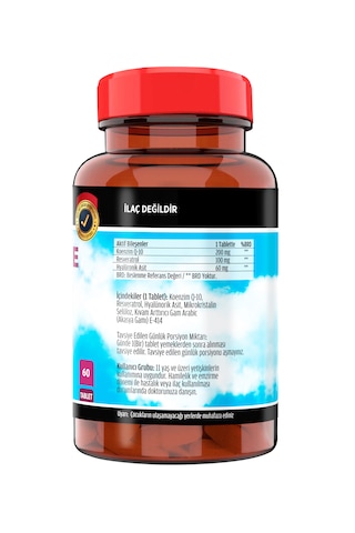 Flx Coenzyme Q-10 200 Mg Hyaluronik Asit Resveratrol 60 Tablet